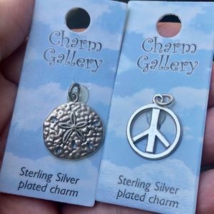 NWOT 2 charms silver plated